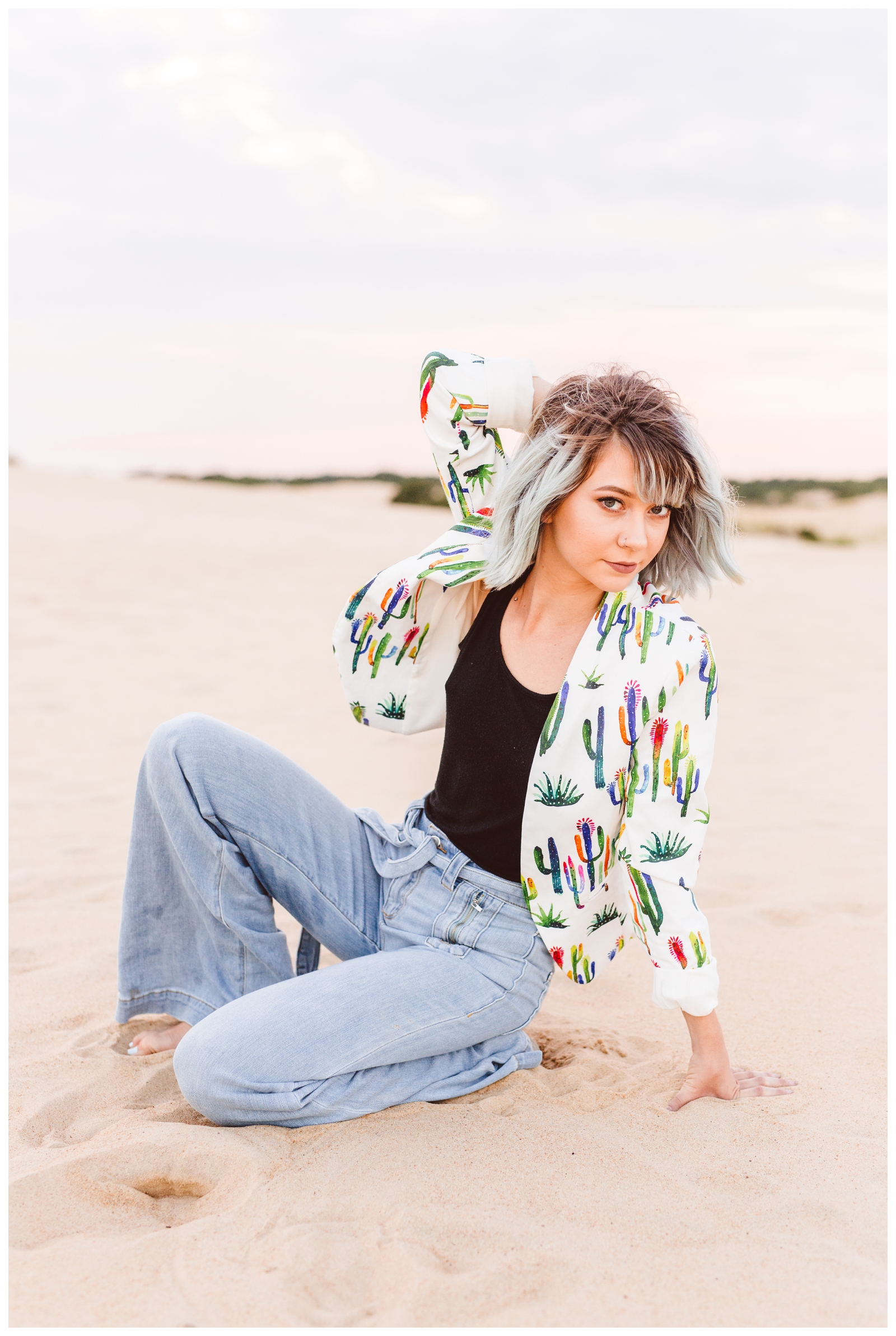 Quirky and Colorful Senior Portrait Session Inspiration - Outer Banks, North Carolina - Brooke Michelle Photography