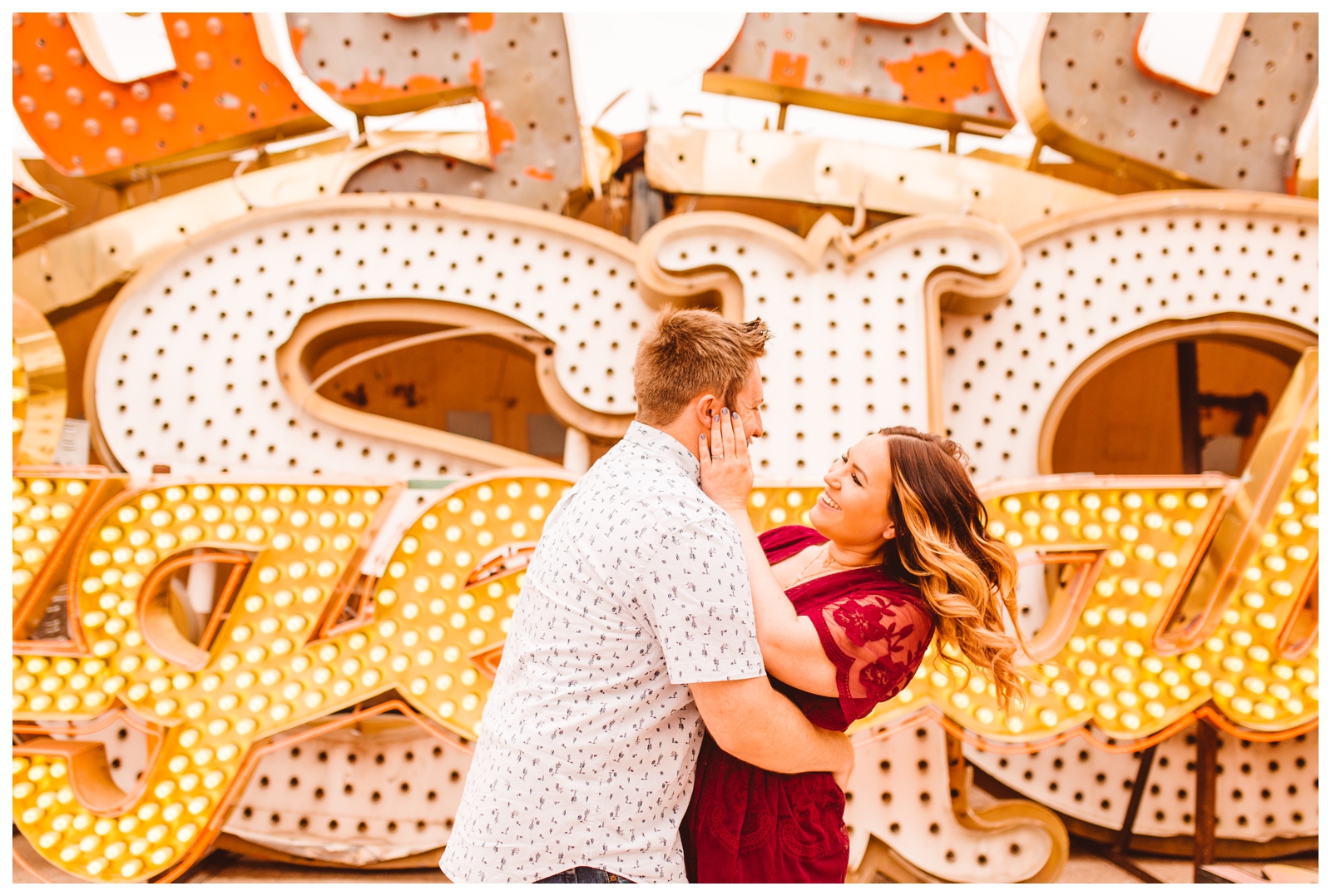 Bright & Quirky Neon Museum Engagement Shoot - Las Vegas, Nevada - Brooke Michelle Photography