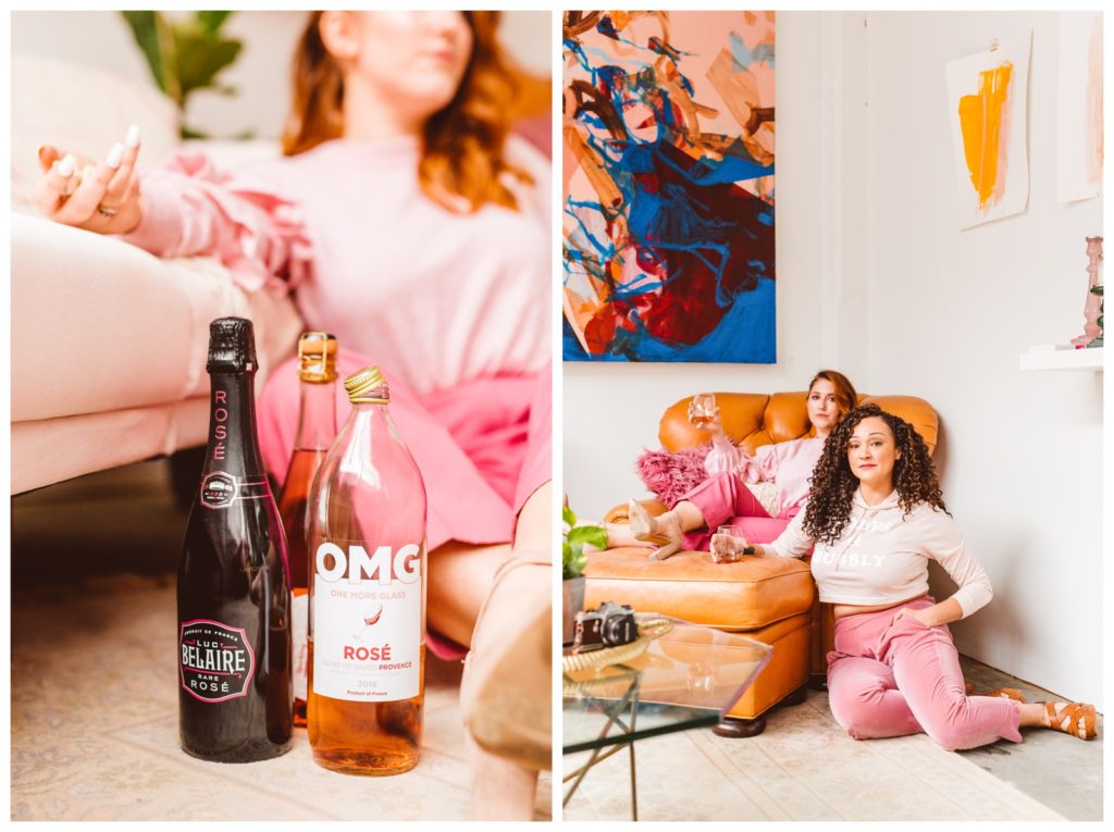 Rosé All Day - Girls Night In - Baltimore, Maryland- Brooke Michelle Photography