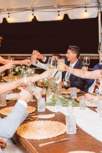 Intimate wedding reception dinner in the Hamptons | Brooke Michelle Photography