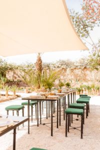 Table set up under tent in Morocco for women traveling on group trip | Brooke Michelle Photography