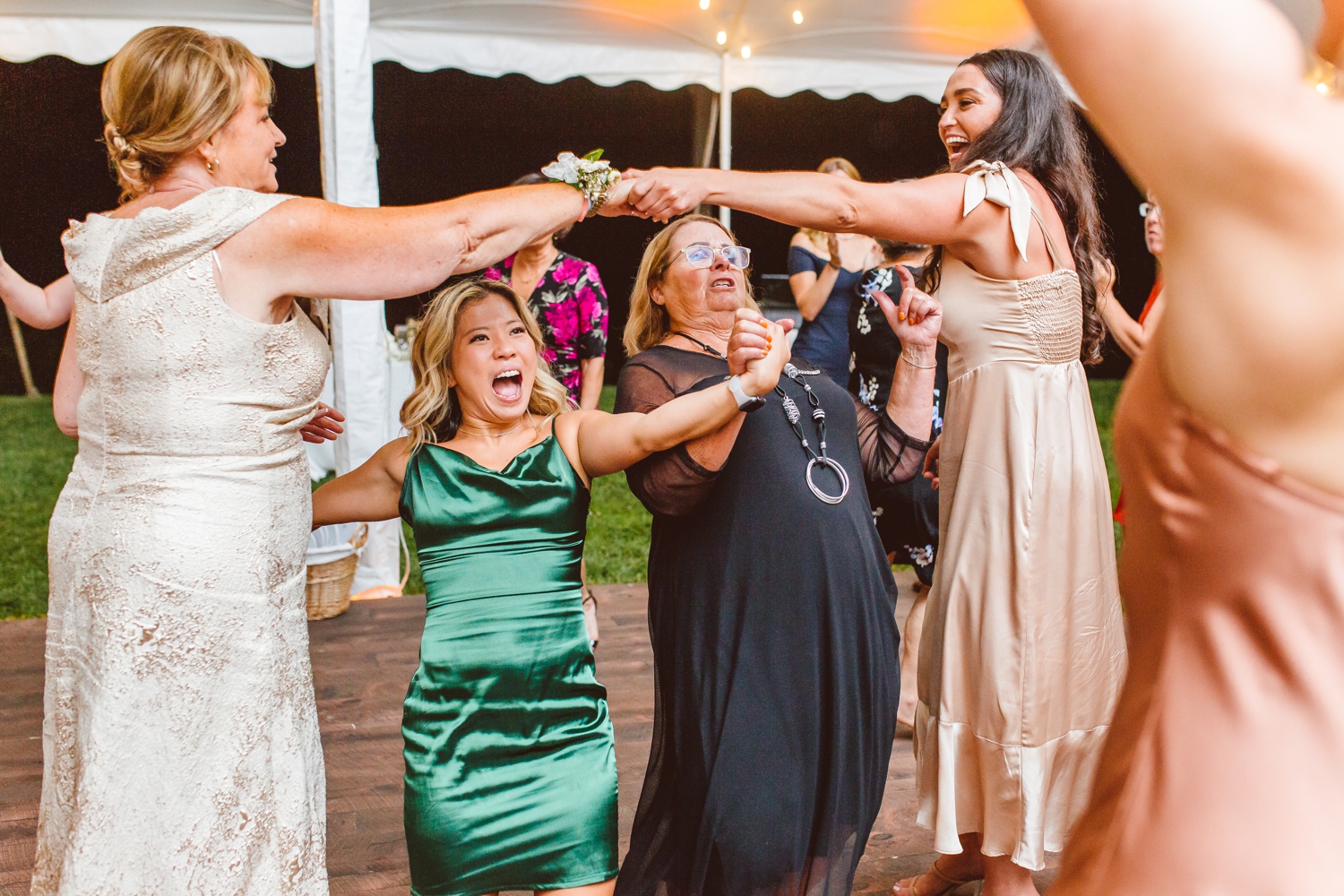 Guests dancing at Ladew Topiary Gardens wedding | Brooke Michelle Photo
