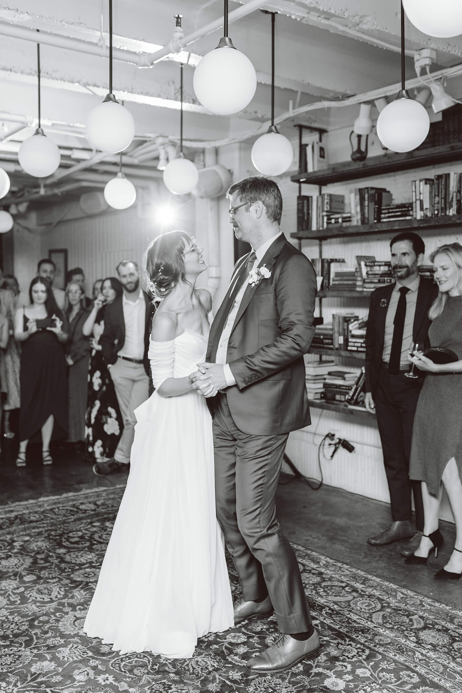 Bride and groom dancing at wedding reception at lapis | Brooke Michelle Photography