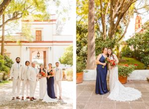 Bride and groom with wedding party at Mexico destination wedding | Brooke Michelle Photo