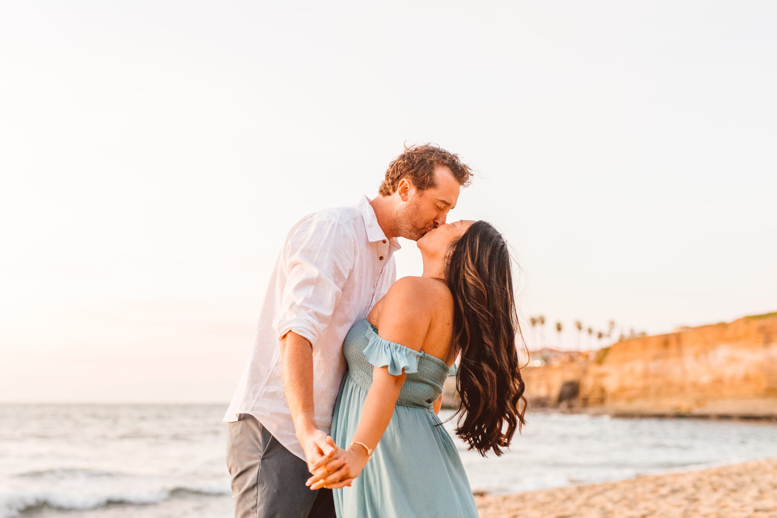 Beach engagement session at San Diego Sunset Cliffs