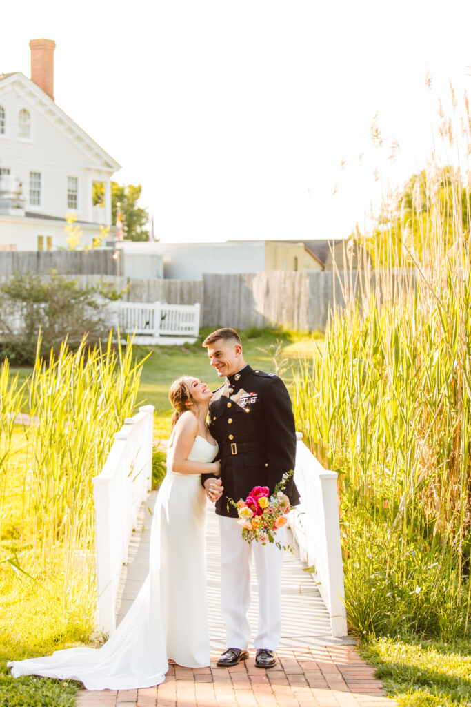 Bride and groom portraits from Maryland wedding at Kent Island Resort