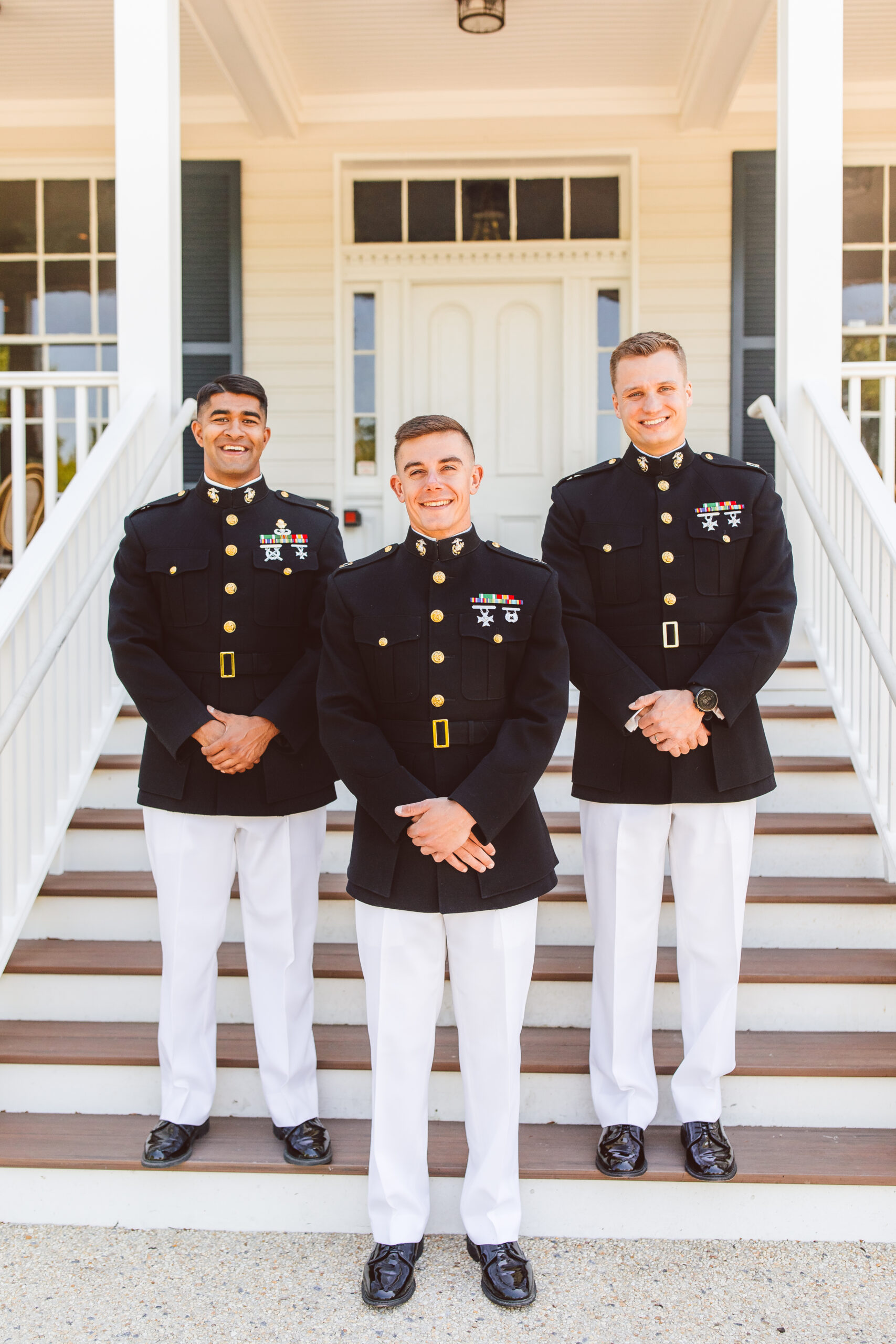 Marine groom and groomsmen