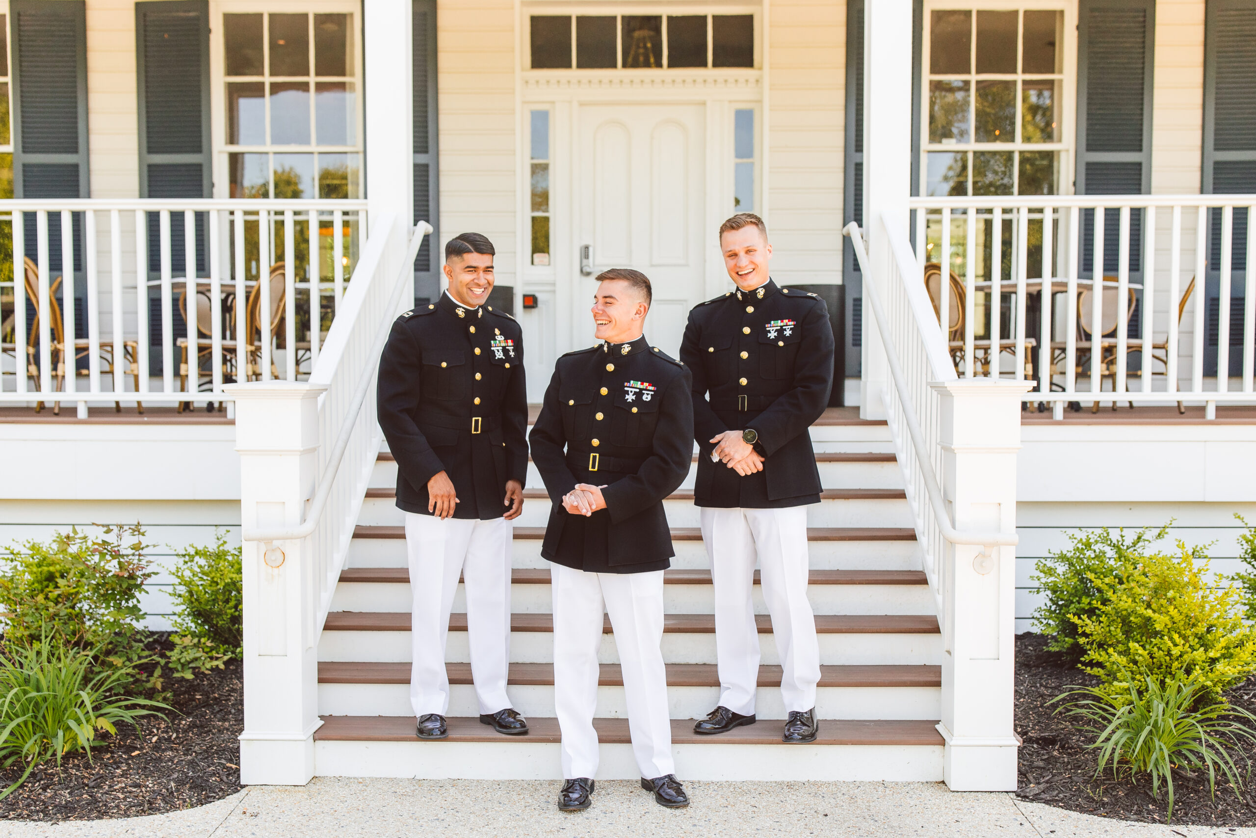 Marine groom and groomsmen