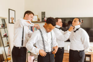Groom and groomsmen before the ceremony