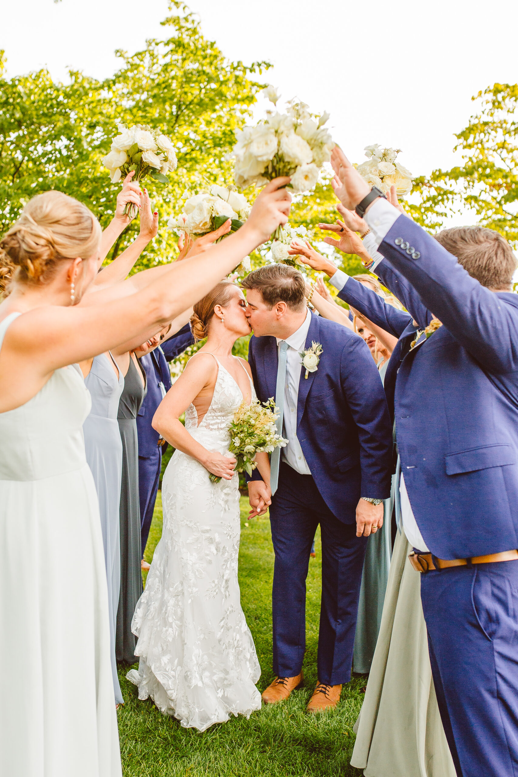 Wedding party photos from country club wedding captured by Charlotte wedding photography Brooke Michelle Photo