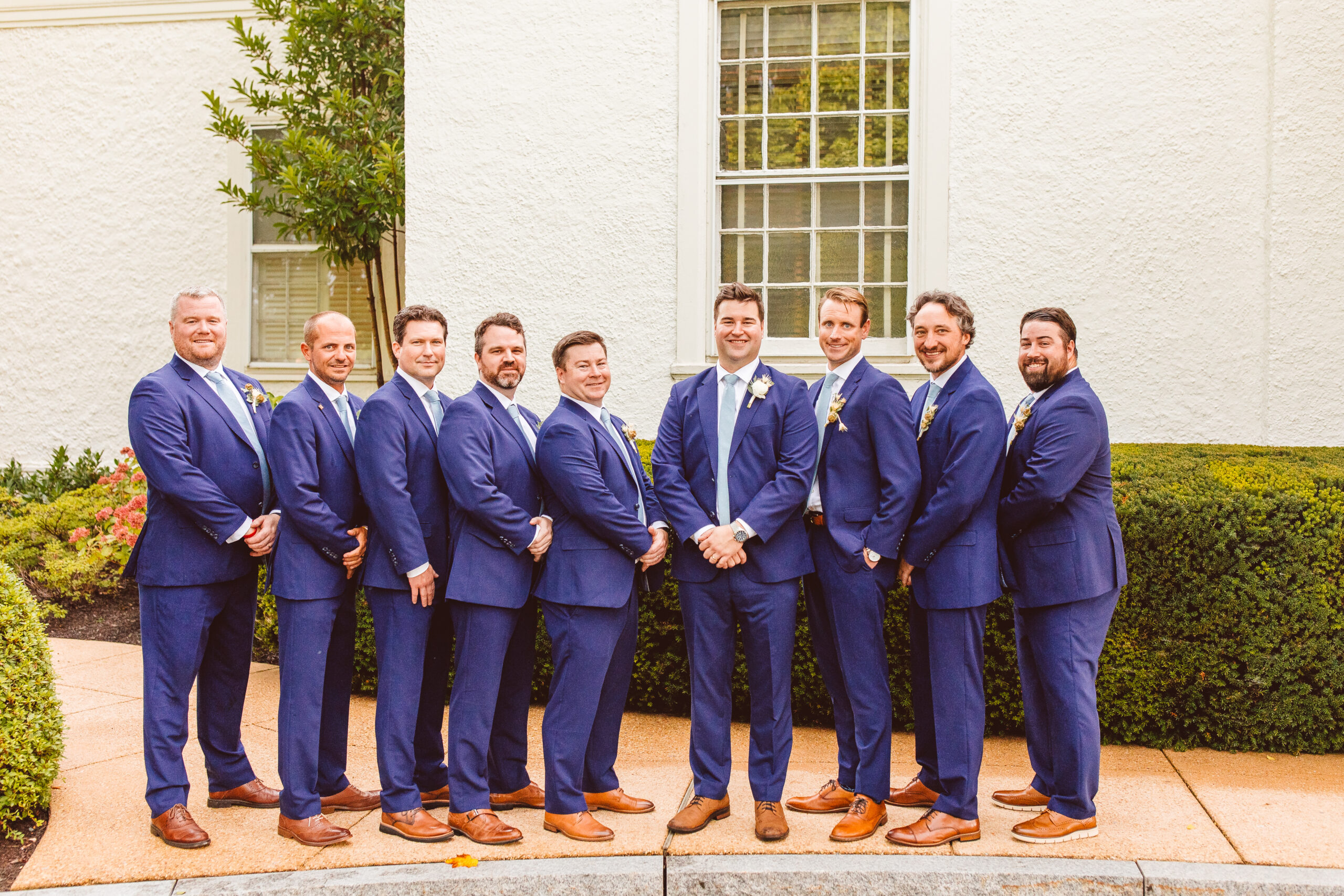 Groom and groomsmen photos from country club wedding captured by Charlotte wedding photography Brooke Michelle Photo