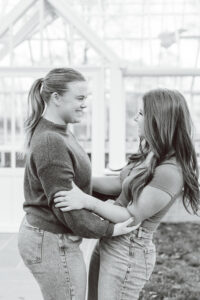 beautiful senior with her sister during her senior session