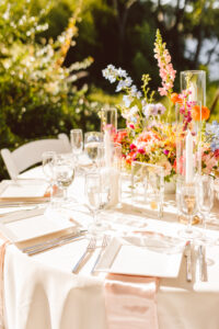 table at the garden wedding