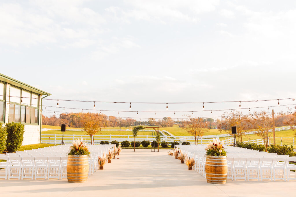 Ethereal Autumn Wedding ceremony site