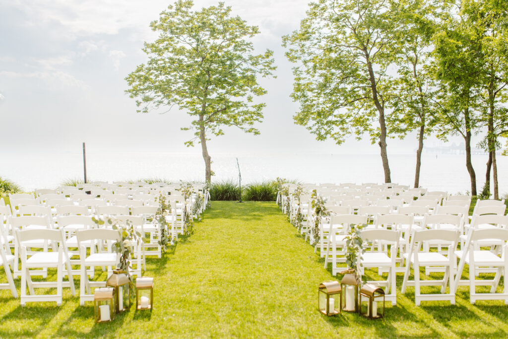 elegant bayside wedding ceremony location