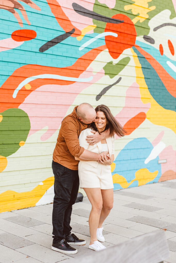 colorful engagement session in washington