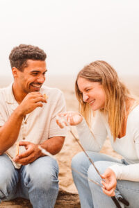 couple laughing during their photoshoot