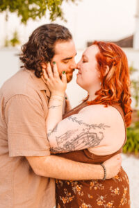 picture of the cute couple kissing