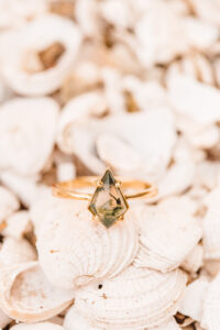 closeup of the engagement ring