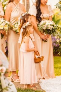 bridesmaids at the wedding ceremony