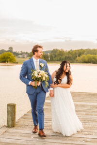 cute picture of the bride and groom