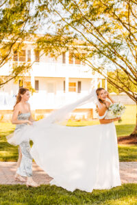 bride after her ceremony