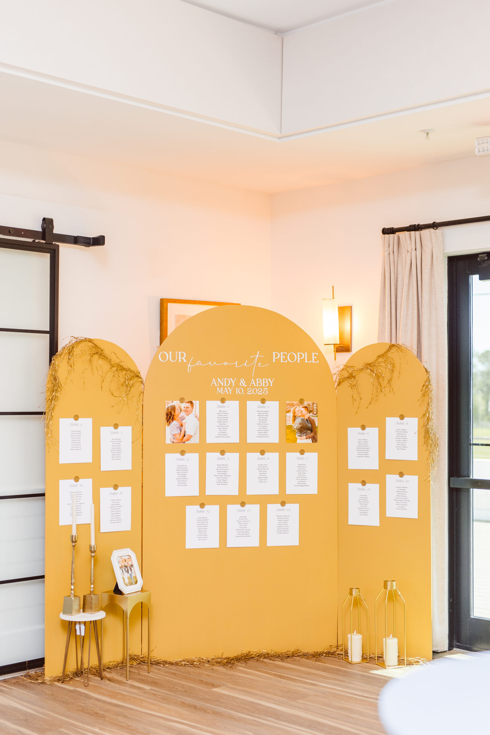 Colorful wedding reception decor