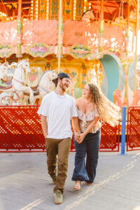 Couple holding hands during their photo shoot