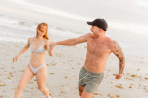 Karolina & John’s Golden Hour Surf Engagement at Hanna Park, Jacksonville FL