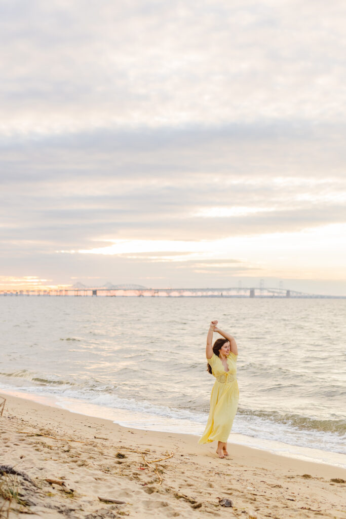 cute beach photoshoot in hanna park