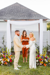 cute picture of the bride and groom at their dream ceremony