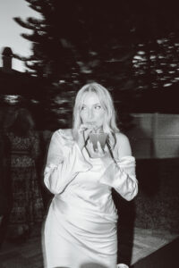 cute picture of the bride at her dream wedding