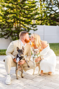 cute picture of the newlyweds after their ceremony