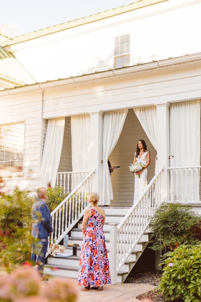 cute picture of the bride walking down the aisle