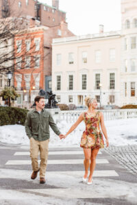 A Classic Winter Engagement Session in Baltimore, MD | Chloe & Garrett