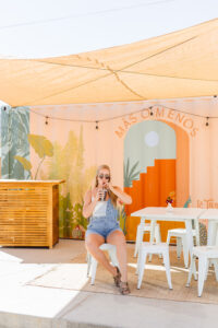 playful outdoor couple portraits in palm springs