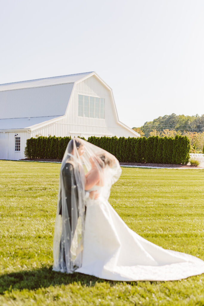 golden hour bridal portraits