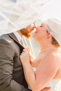 cute picture of the bride and groom at their dream bridal portraits