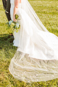 stunning closeup shot of the wedding bouquet