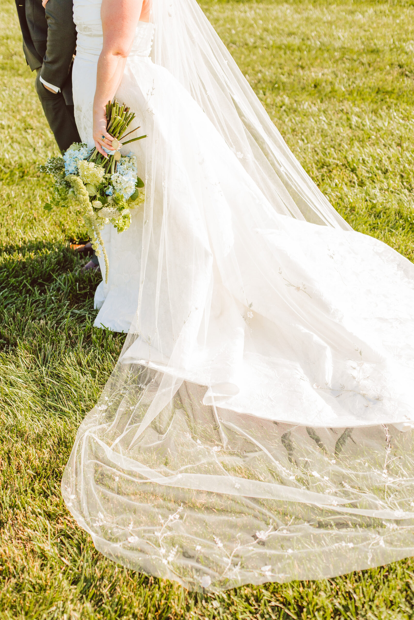 stunning closeup shot of the wedding bouquet
