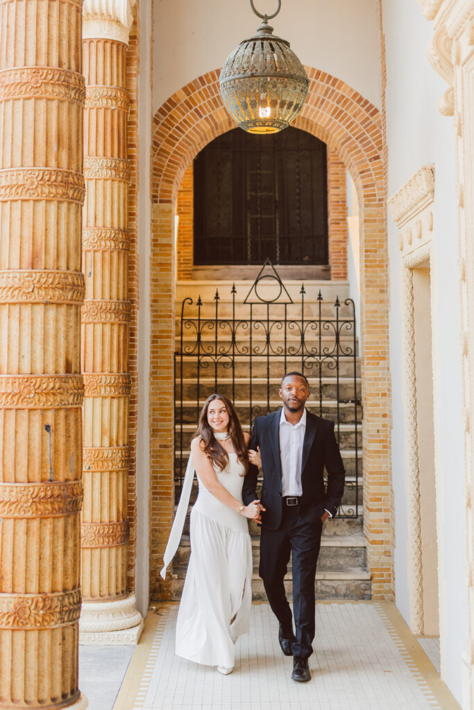 cute picture of the newly engaged couple at thier dream photoshoot