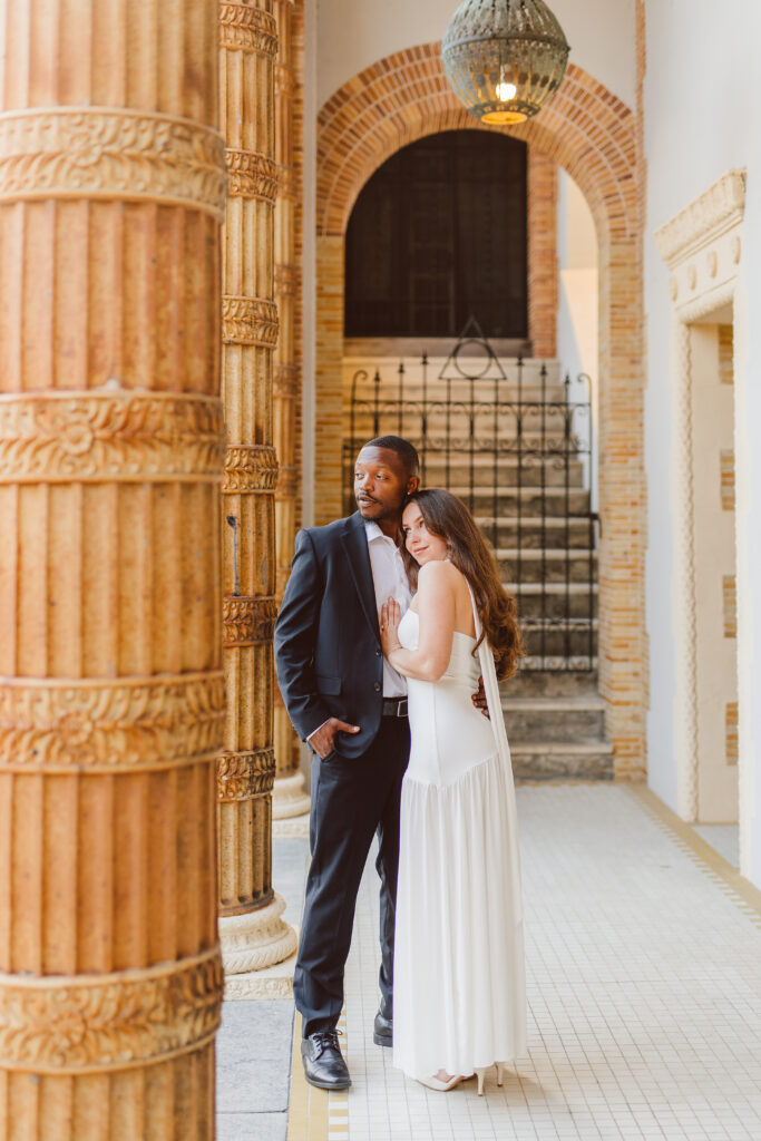 newly engaged couple at their dream photoshoot