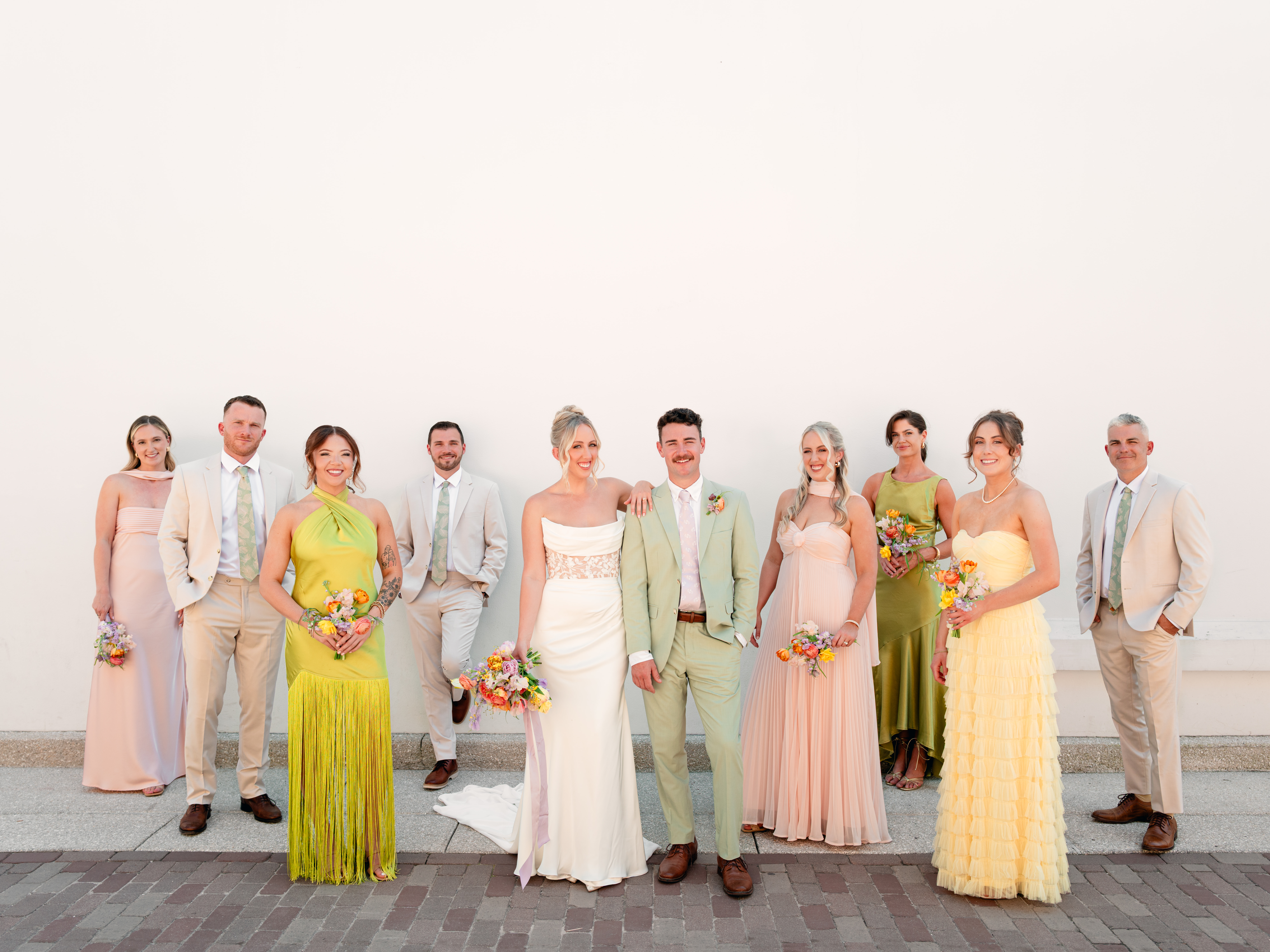 stunning portraits in st. augustine of the bride and groom with their friends