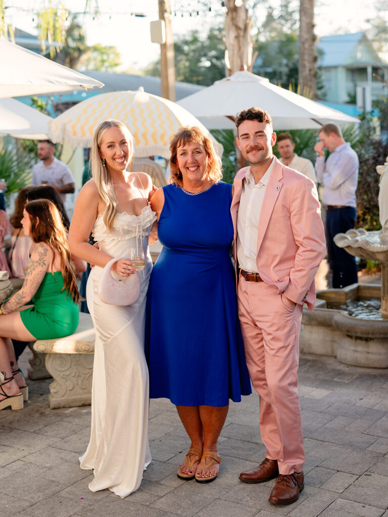 golden hour portraits at the reception party